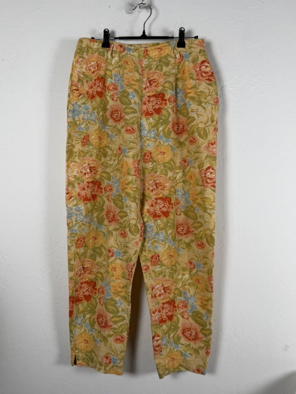 RARE Lizsport Liz Claiborne Womens Floral Tapestry Tapered Pants High Rise 8P
